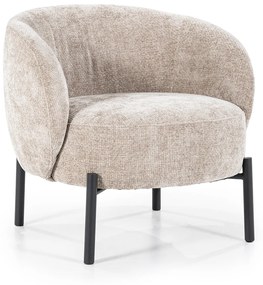 By-Boo Oasis Taupe Fauteuil Met Ronde Rugleuning