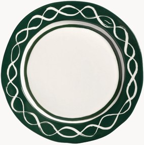 Handbeschilderde ontbijtborden Festivo van porselein, 2-delig