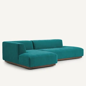 Linker hoekbank XL chenille fluweel, Jacopo