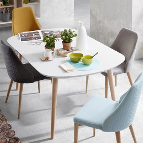 Kave Home Rosie Design Eetkamerstoel Lichtgrijs