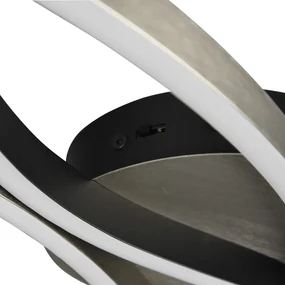 Design plafondlamp zwart met zilver incl. LED dimbaar - Blaze Design Binnenverlichting Lamp