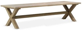 Dining Tuintafel rechthoekig 300 x 100 cm Teak Grijs Oregon