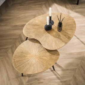 Salontafel Set Niervormig Goud - 71 X 56cm.