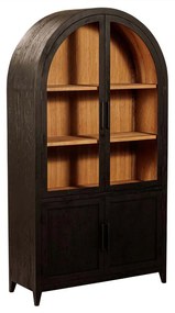 Tower Living Ronde Buffet Kast Zwart Hout Rotondi - 120x45x220cm.