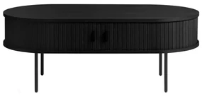 Ovalen Salontafel Zwart - 120 X 60cm.