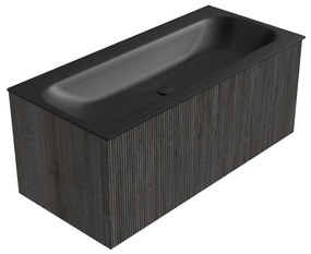 Mondiaz Kurve 100cm badmeubel shadow met 1 lade en wastafel big medium midden zonder kraangat urban