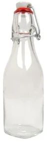 Beugelfles, glas, vierkant, 250 ml