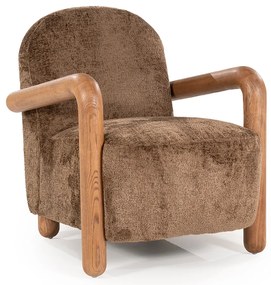 By-Boo Retrova Fauteuil Met Hout Bruin