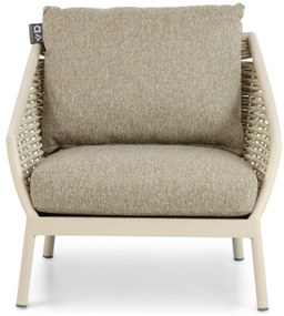 Stoel en Bank Loungeset 5 personen Aluminium/Wicker Taupe  Apple Bee Milou