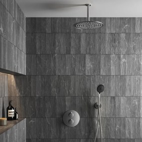 Saniclear Exclusive inbouw regendouche 20cm rond met plafondarm en 3 standen handdouche RVS