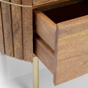 Kare Design Grace Nachtkastje Mangohout En Marmer - 50x35x55cm.