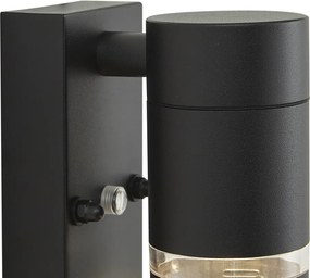 Moderne buiten wandlamp zwart IP44 met schemersensor - Ensam