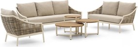 + 15% kassakorting | Stoel-bank loungeset Apple Bee | 6 personen | Loungeset Grijs | Aluminium | Kees Smit Tuinmeubelen