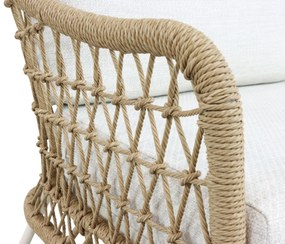 Hoek loungeset 6 personen Aluminium/Wicker Taupe  Coco Bali