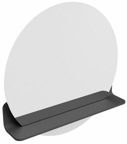 Mondiaz Spot spiegel rond Ø60cm met planchet dark grey