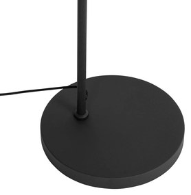 Retro vloerlamp zwart met gouden binnenkant - Jinte