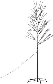 Kerst kerstboom zwart 200cm incl. LED IP44 - Vixen