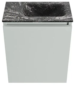 Mondiaz Ture DLux toiletmeubel 40cm greey met wastafel lava rechts zonder kraangat