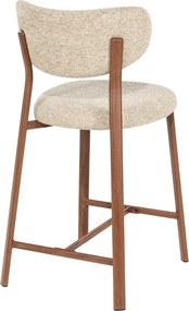 By-Boo Sedia Barkruk Met Houten Poten Bruin