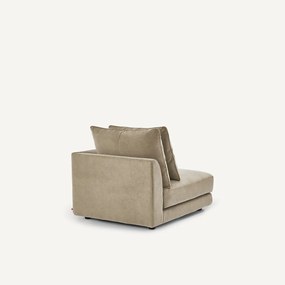 Halve bank rechts, modulair, van stonewashed fluweel, TIBERIO