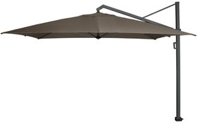 Platinum Icon T1 Zweefparasol - 4x3m. - Havanna taupe met voet en hoes