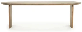 Eleonora Dex Ovale Eettafel Eikenhout Bruin 250x100 Cm - 250 X 110cm.