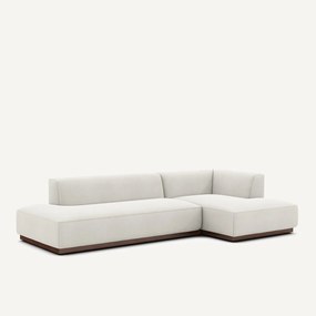 XL rechte hoekbank in linnen fluweel, JACOPO