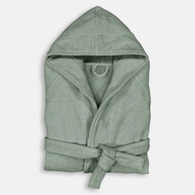Badjas met kap in fluwelen badstof 450 g/m2, Trizie