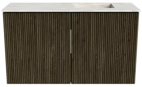 Mondiaz Joya DLux 70cm toiletmeubel shadow met wastafel faye rechts zonder kraangat ostra