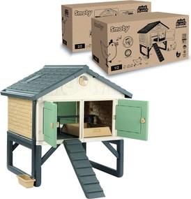 Smoby S.Life Kippenhok - Gerecycled Plastic - 5 Kippen - Nestbak &amp; Zitstok