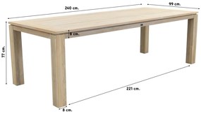 Timber organic grey/Rome grey 240 cm. tuinset - 7-delig