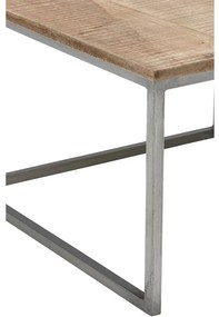 Goossens Salontafel Kay vierkant, hout mango bruin, urban industrieel, 65 x 42 x 65 cm