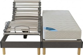 Elektrische bedset met houten lattenbodem, schuimmatras, stevige ondersteuning en poten