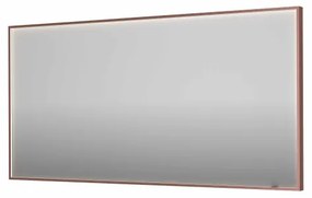 INK SP19 spiegel - 160x4x80cm rechthoek in stalen kader incl dir LED - verwarming - color changing - dimbaar en schakelaar - geborsteld koper 8409099