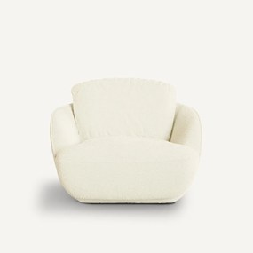 Fauteuil in bouclette stof, bolvormig, Alpine