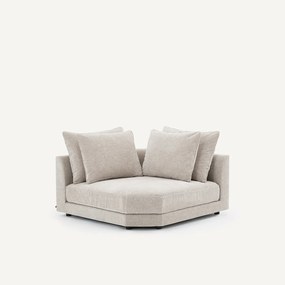 Modulair hoekbank in chenille fluweel, TIBERIO