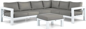 Hoek loungeset 6 personen Aluminium Wit  Lifestyle Garden Furniture Luca