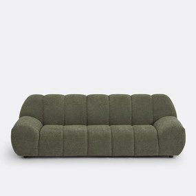 4-zitsbank van chenille fluweel met reliëf, Nuria