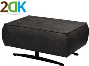 Tweedekans - Poef - Lambada - leer Colorado antraciet 01