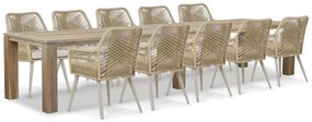 Tuinset 10 personen 400 cm Aluminium/wicker Taupe Coco Vedra/Brighton