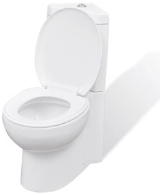 vidaXL Keramisch Toilet voor in de hoek wit