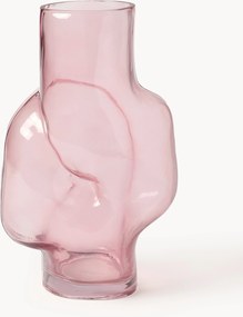 Handgemaakte glazen vaas Gleam, H 32 cm