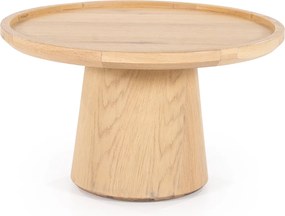 Eiken Salontafel Rond 66 Cm - 66 X 66cm.