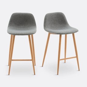 Set van 2 halfhoge barstoelen, Nordie