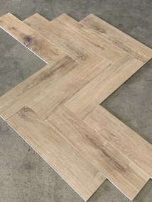 Houtlook Tegel Visgraat 15x60 Cm Bruin DC1