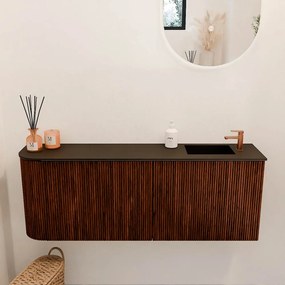 Mondiaz Joya 110cm toiletmeubel ronding links ruby met wastafel faye rechts 1 kraangat urban
