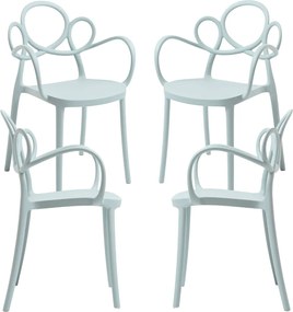 Set 4 Sky Stoelen met Armleuningen