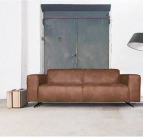 2-zits bank Lambada | leer Colorado cognac 03 | 1,88 mtr breed