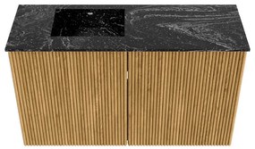 Mondiaz Joya DLux 70cm toiletmeubel oak met wastafel faye links zonder kraangat lava