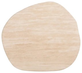 Richmond Interiors Fictus Beige Bijzettafel Travertin - 49 X 43cm.